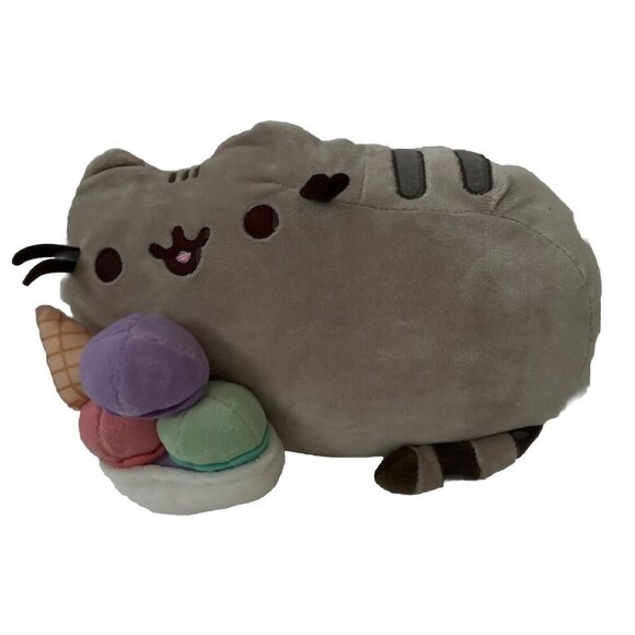 Pusheen The Facebook Cat Plush Ice Cream Sundae Cone Exclusive GUND 10" - Picture 9 of 9